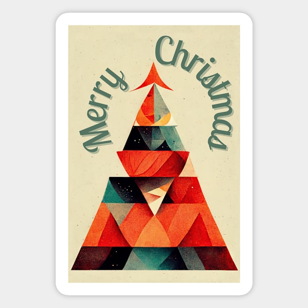 Merry Christmas in jazz style Magnet by MorningPanda